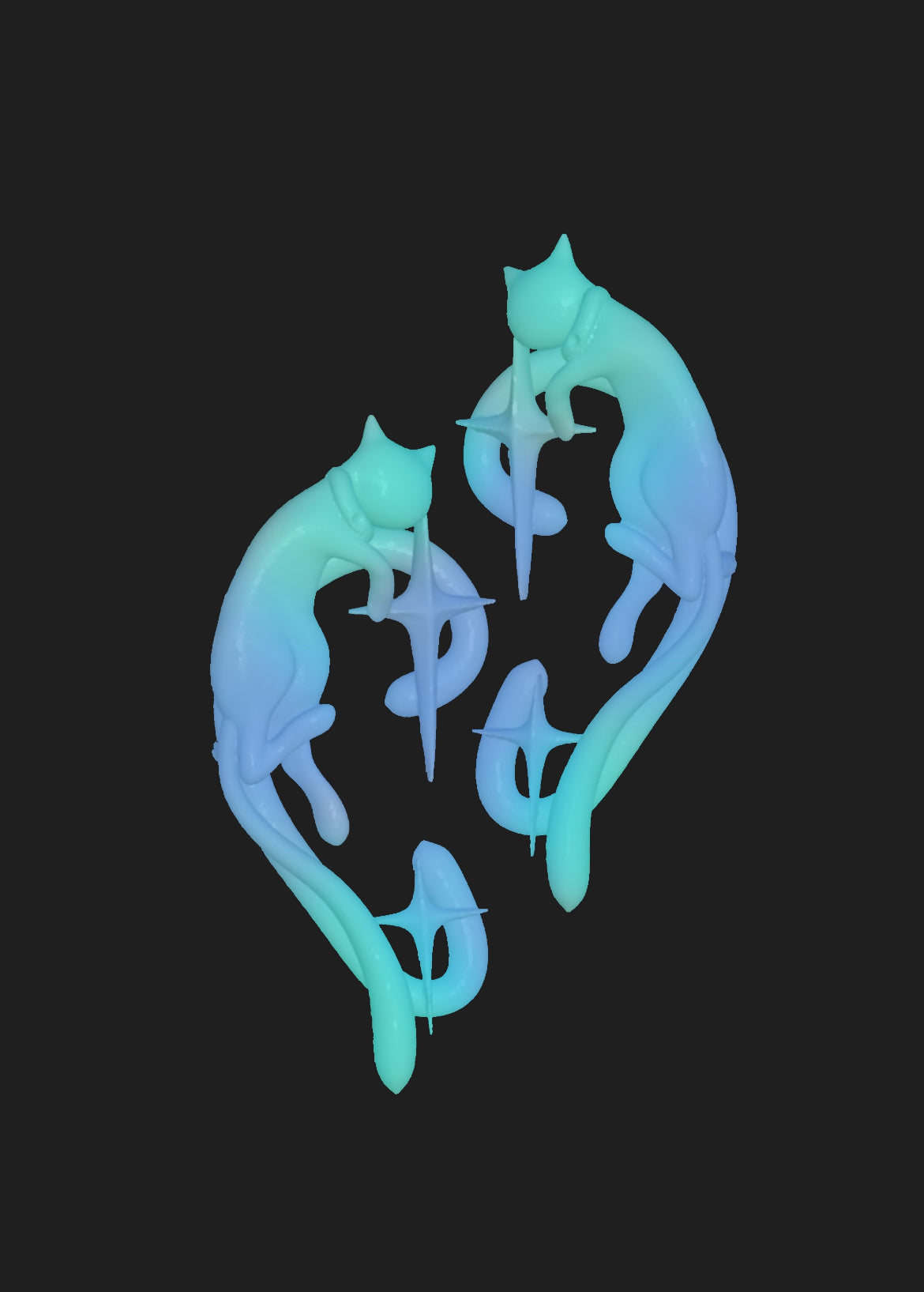 Handmade Heart Cat Ear Cuff