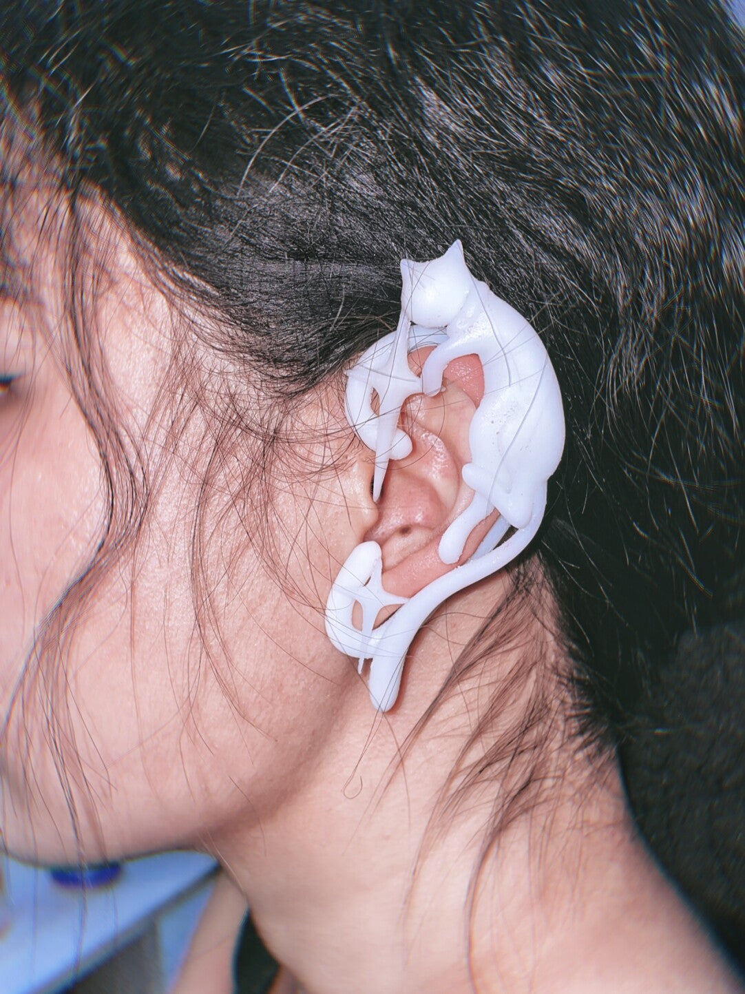 Handmade Heart Cat Ear Cuff