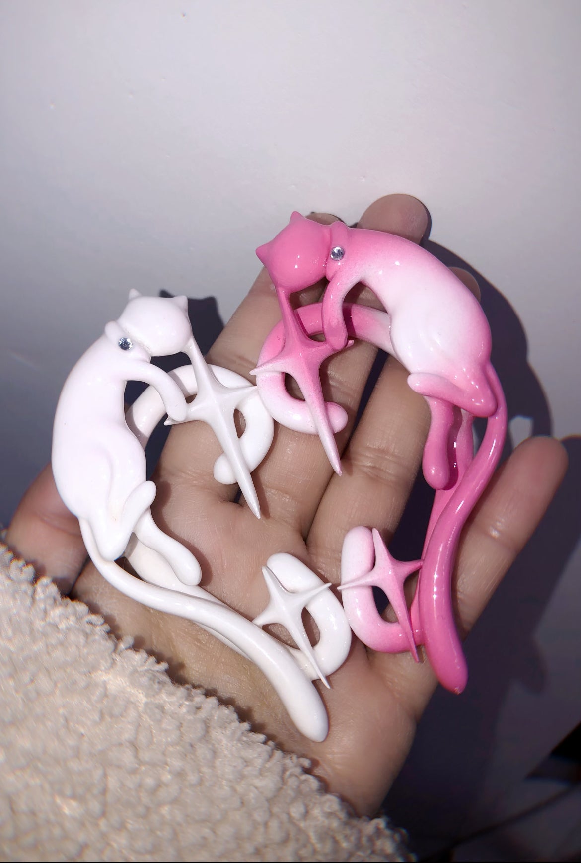 Handmade Heart Cat Ear Cuff