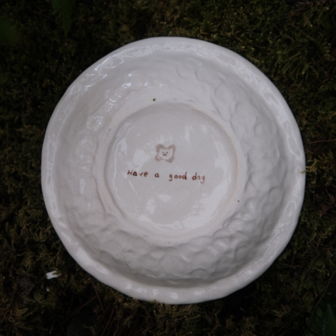 Happy Birthday Cat Cake Ceramic Plate