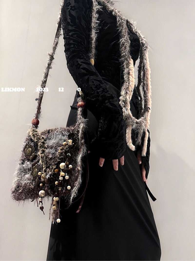 Hippie Crochet Tassel Crossbody Bag