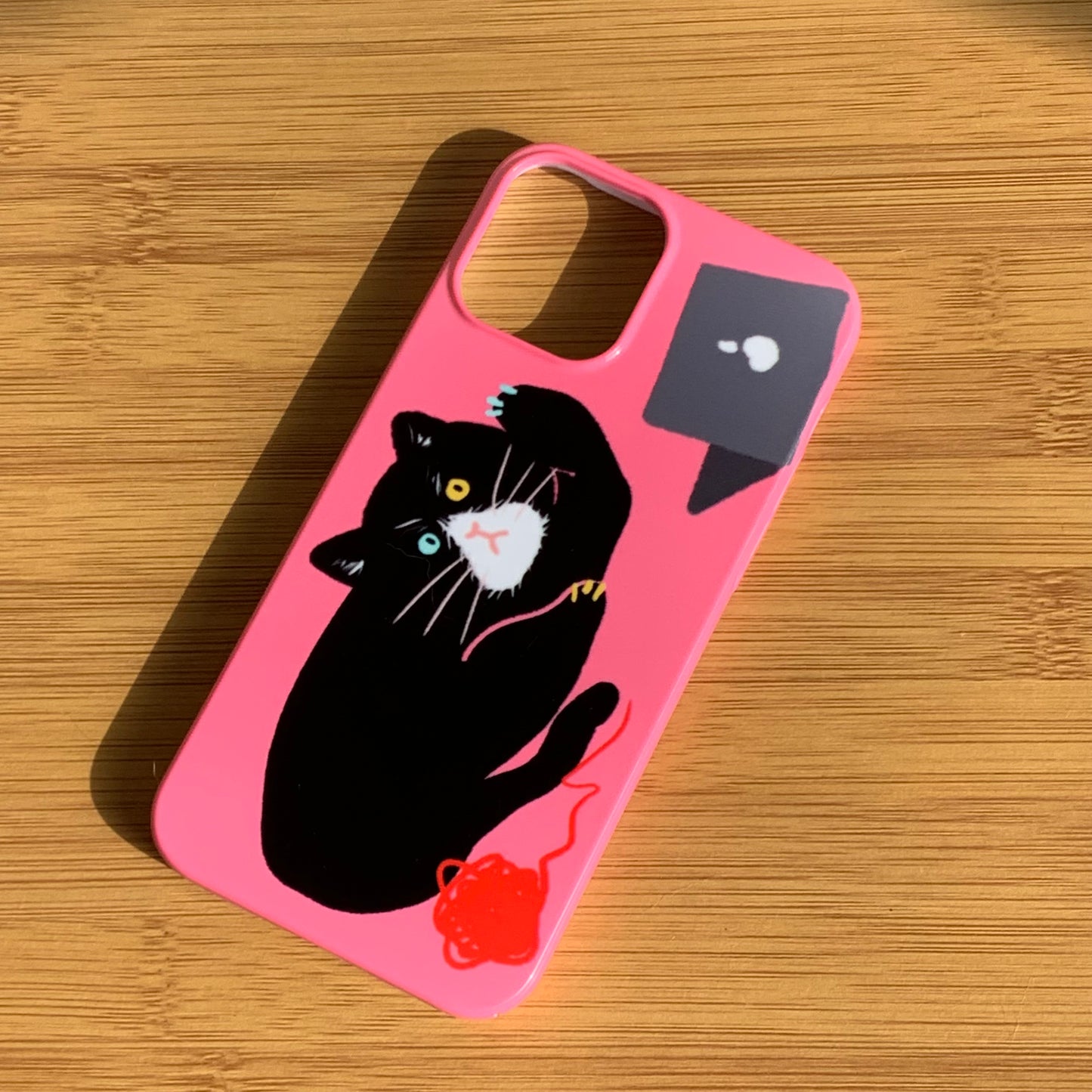 Black Pink kitten phone case