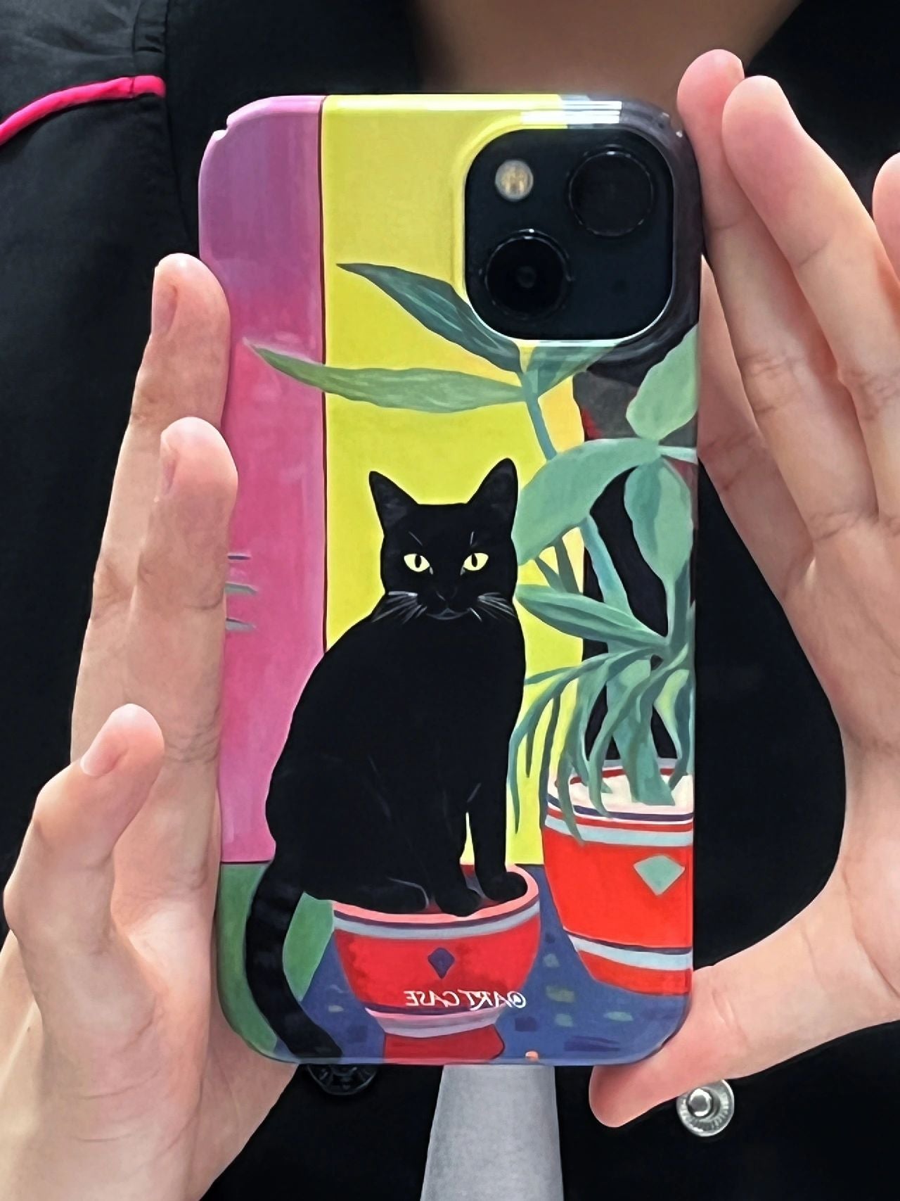 Black Cat Printed Phone Case