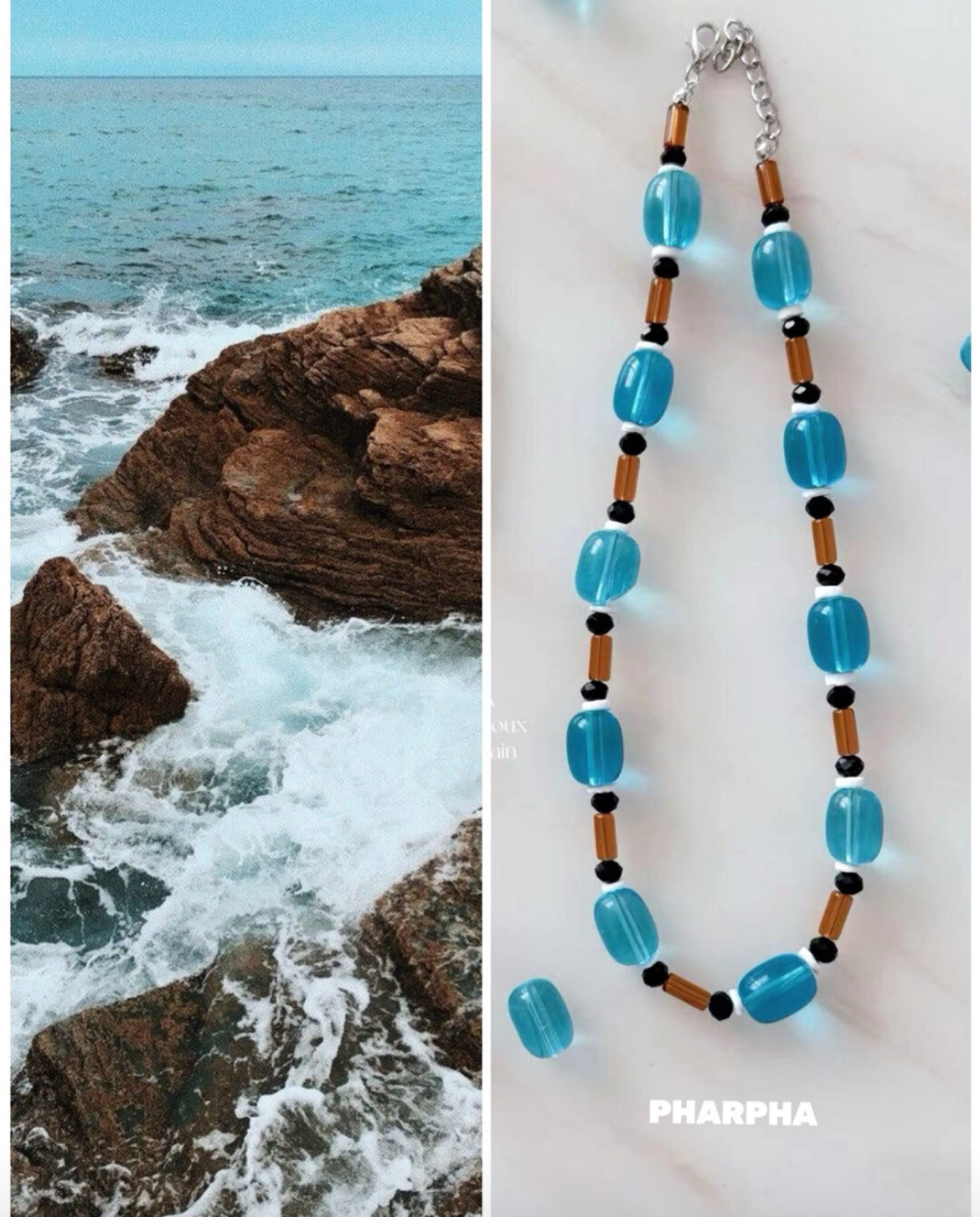 Seaside Rock Beaded Necklace