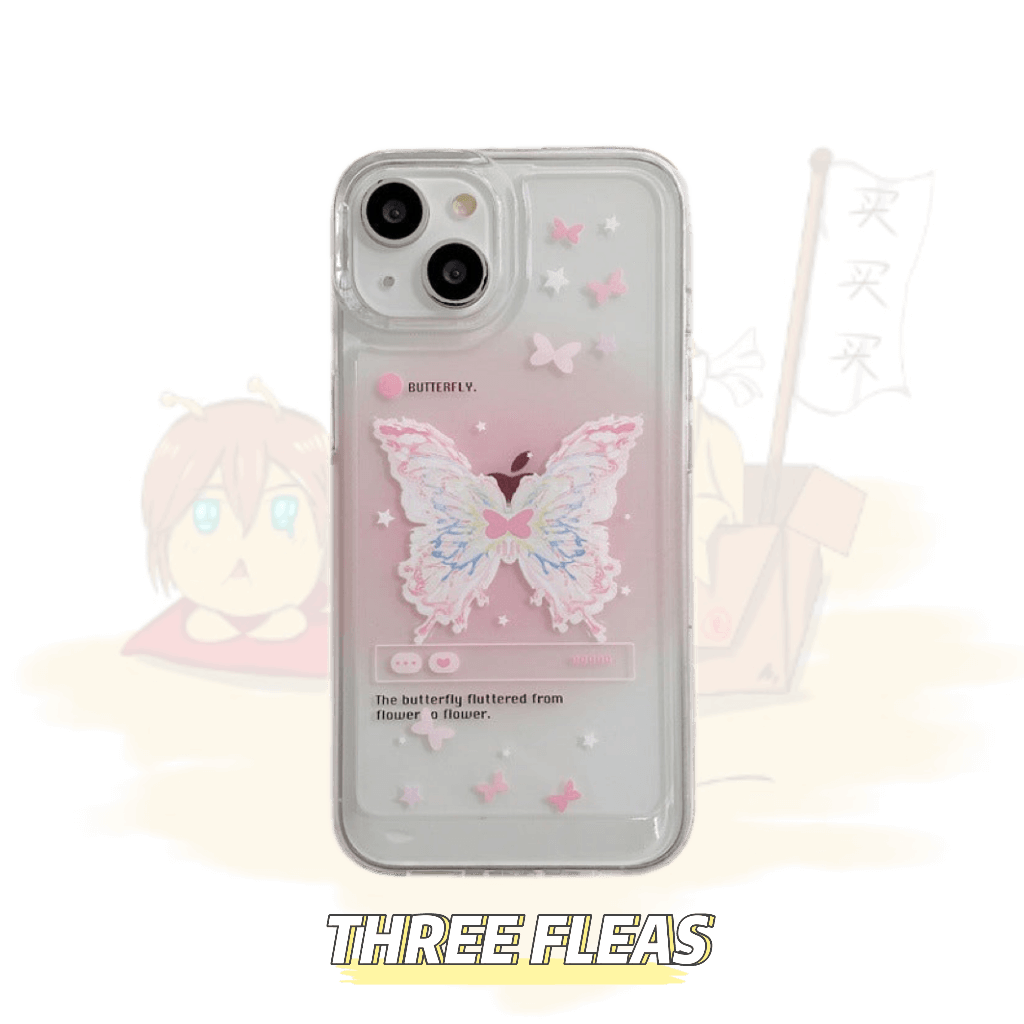 Blooming color butterfly Clear phone case