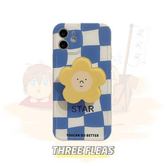 「iPhone,Huawei」Chessboard Soft Cover With flower holder | phone accessories | Three Fleas