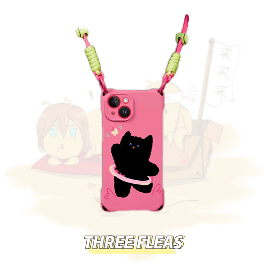 Butterfly Cat with Crossbody Strap phone case | phone accessories | Three Fleas