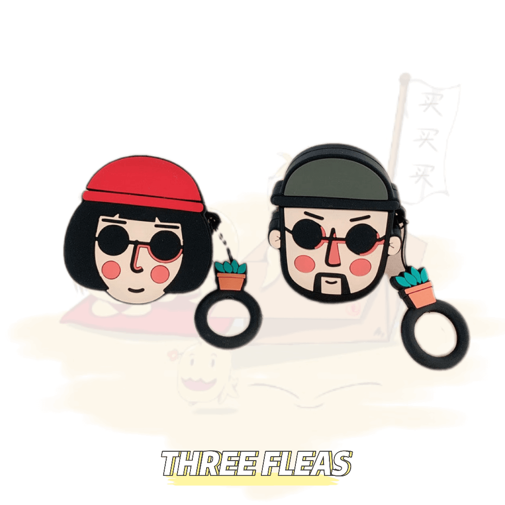 Cute Couple AirPods CaseAirPods Case - Three Fleas