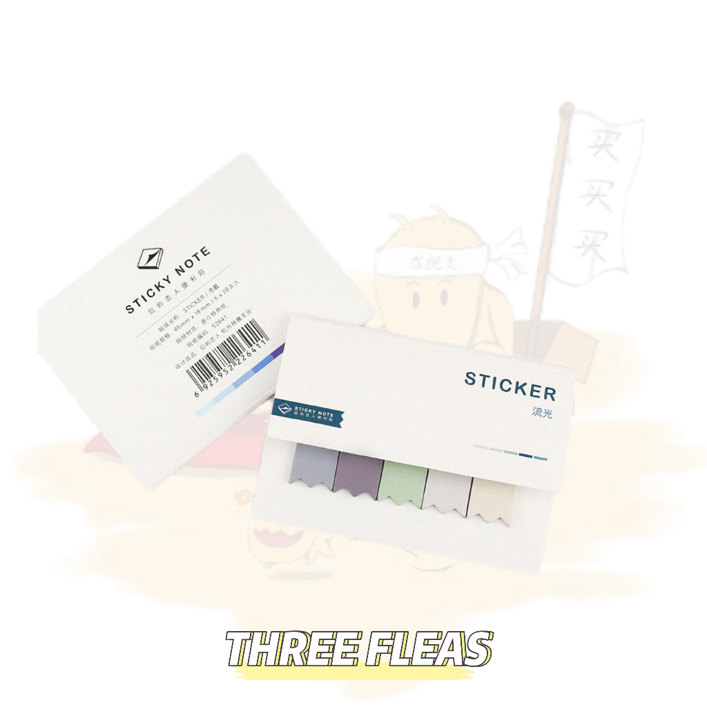 Faded Color Sticky Memostationery - Three Fleas