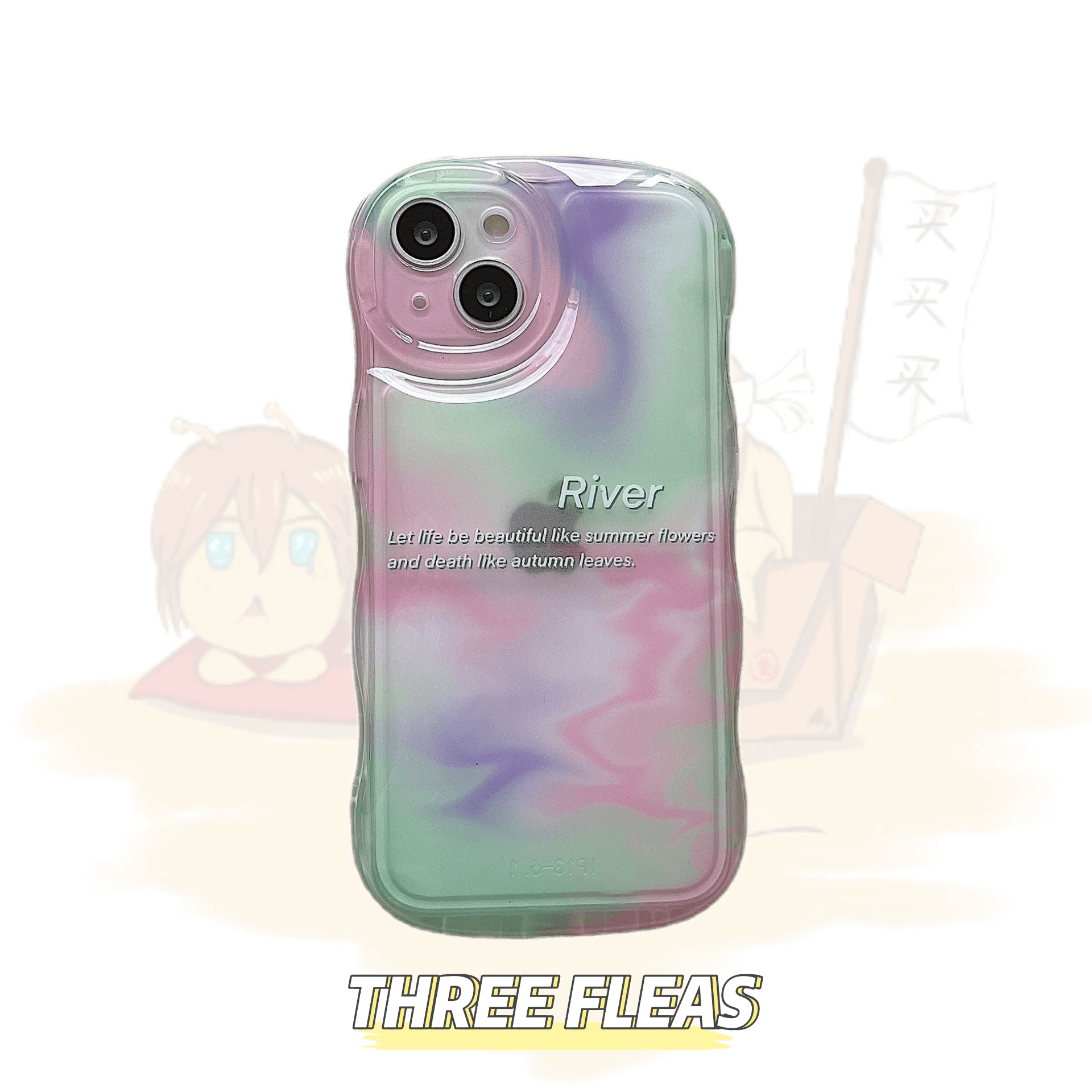 Water Ripple Curvy Phone Case Suitable for iPhone14-11 | Phone Accessories | Three Fleas Water Ripple Curvy Phone Case Suitable for iPhone14-11 | Phone Accessories | Three Fleas