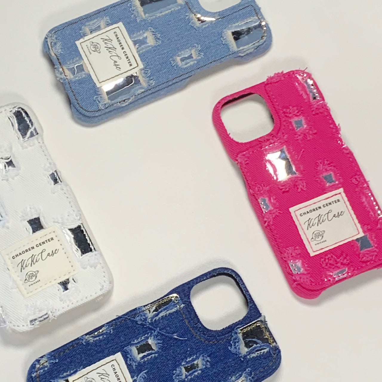 Denim Patchwork Mirror Phone Case