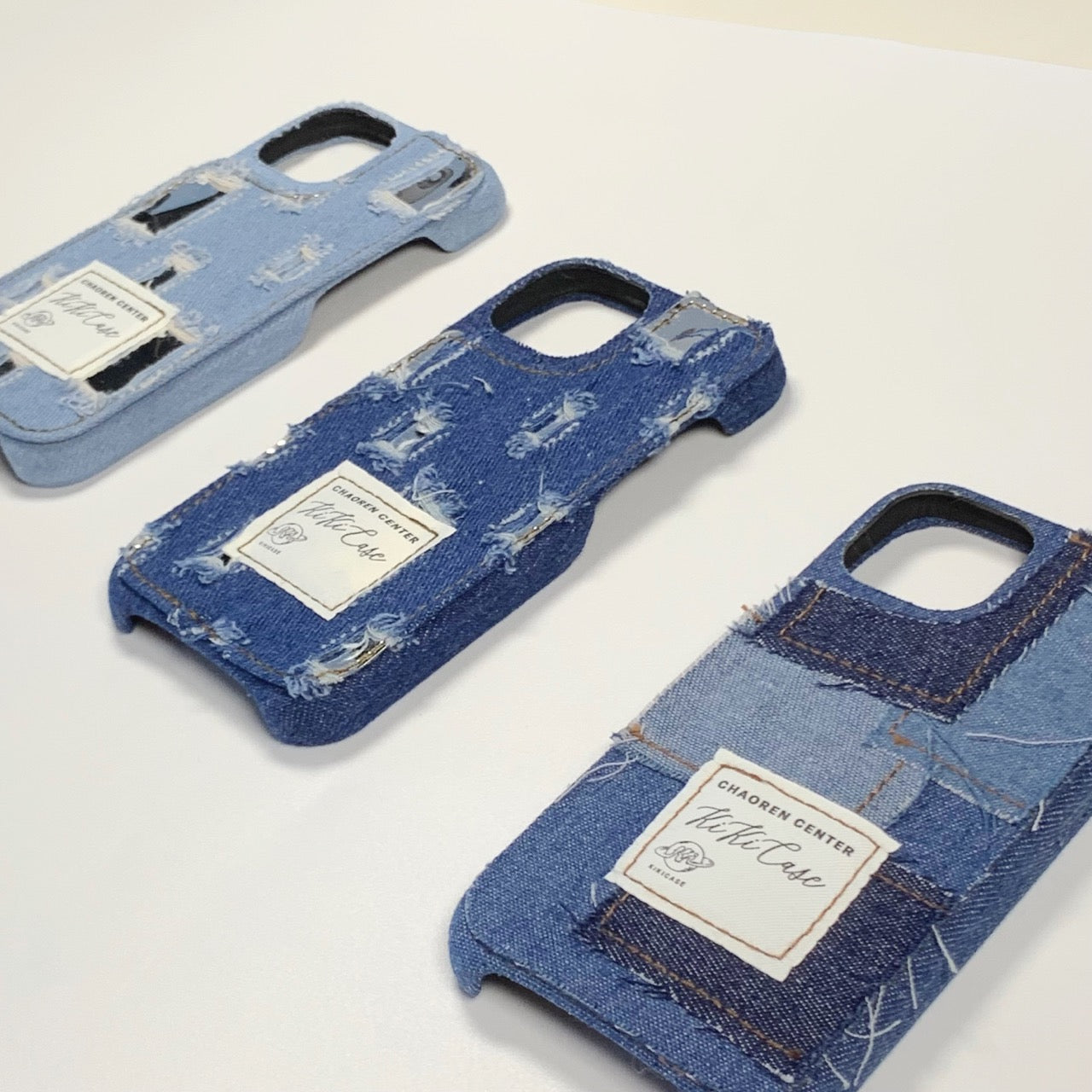 Denim Patchwork Mirror Phone Case