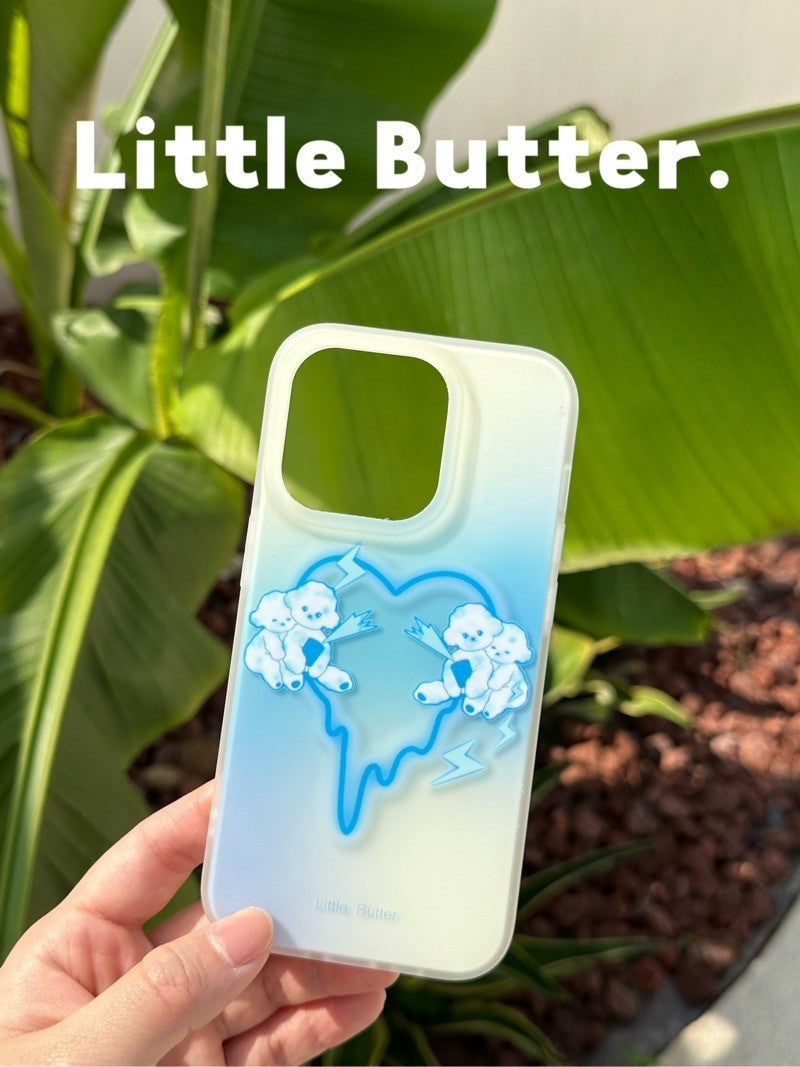 「Original」Lightning Lamb Blue Heart Printed Phone Case
