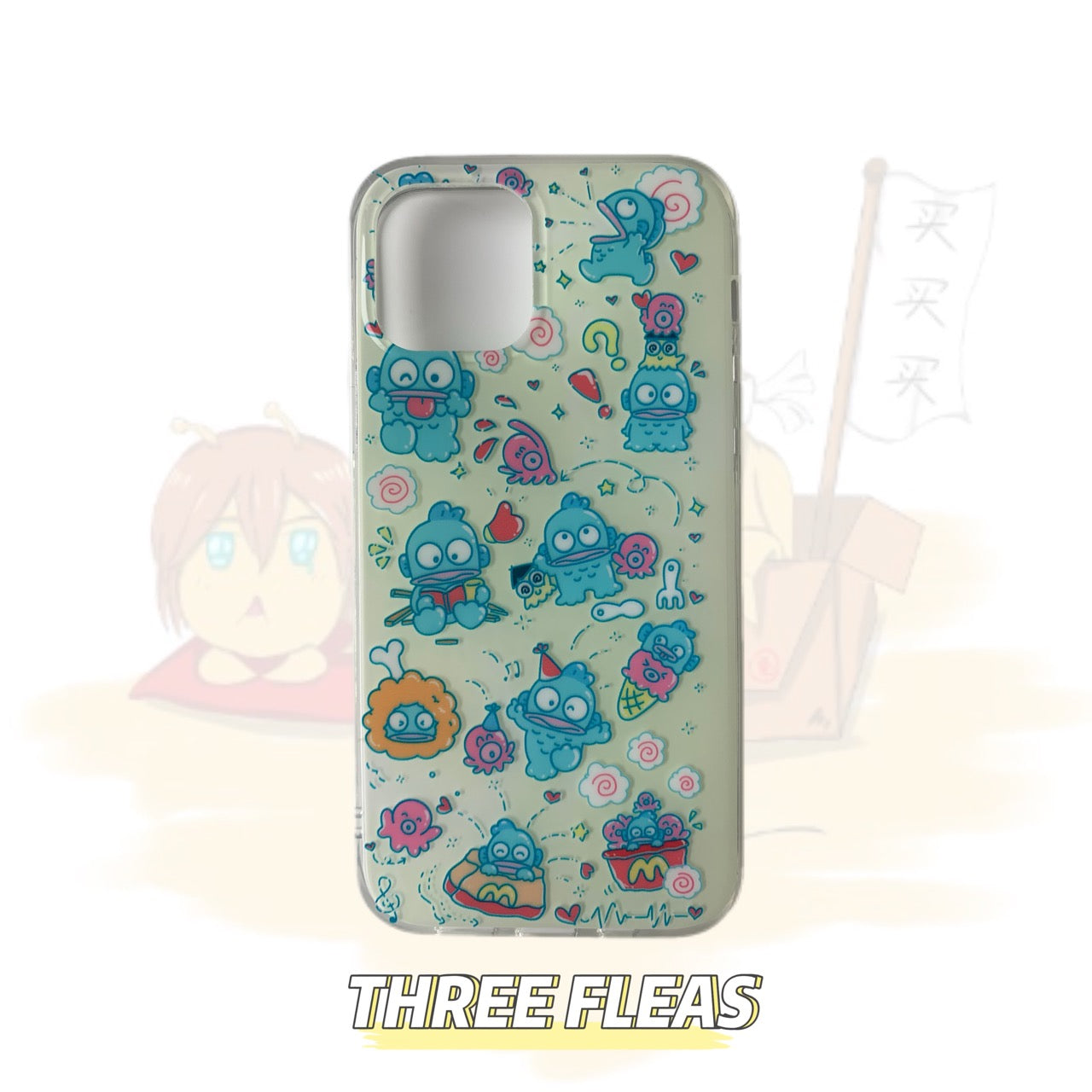 Little Blue Monster Printed Phone Case