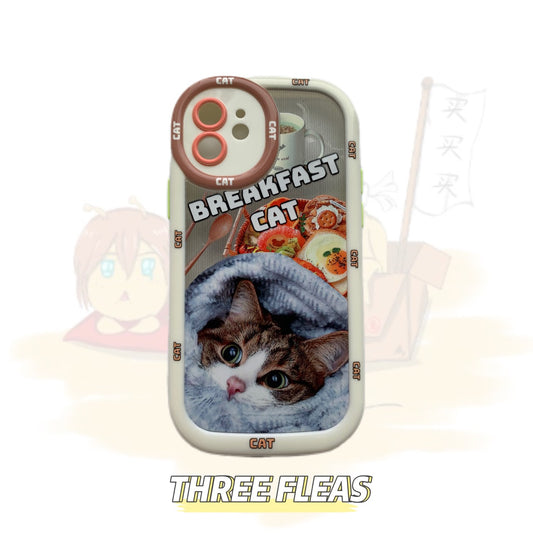 Meme Cute Cats Printed Phone Case With Clip