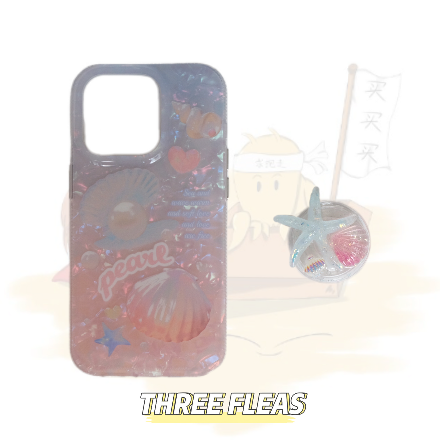 Mussel Jellyfish Printed Shinning Phone Case