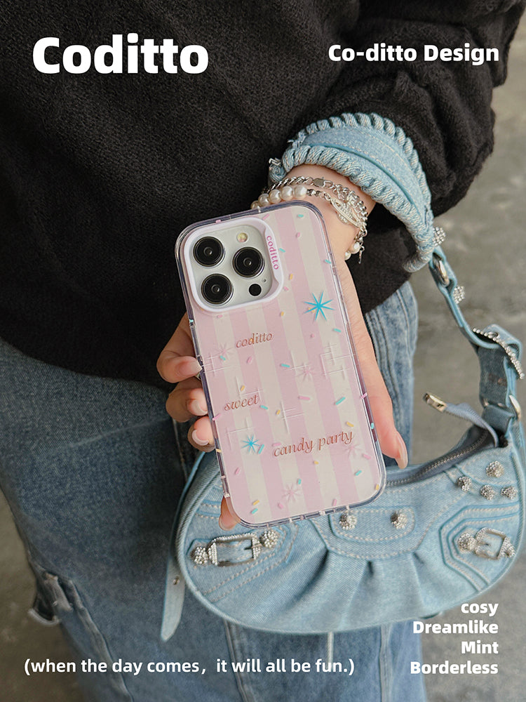 Pink Sweet Candy Party Stripe Phone Case