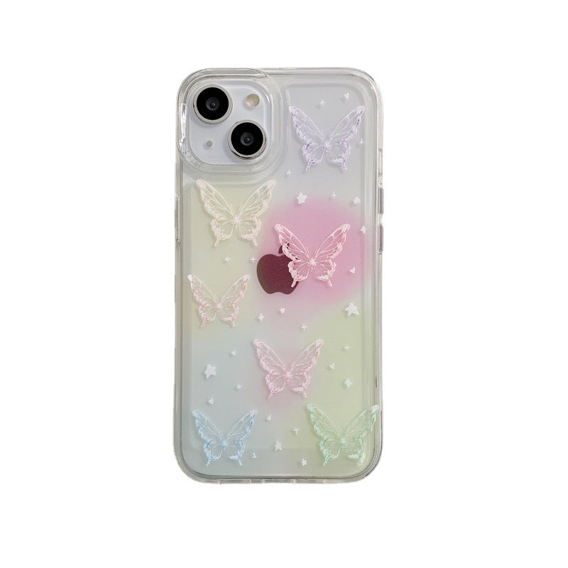 Blooming color butterfly Clear phone case