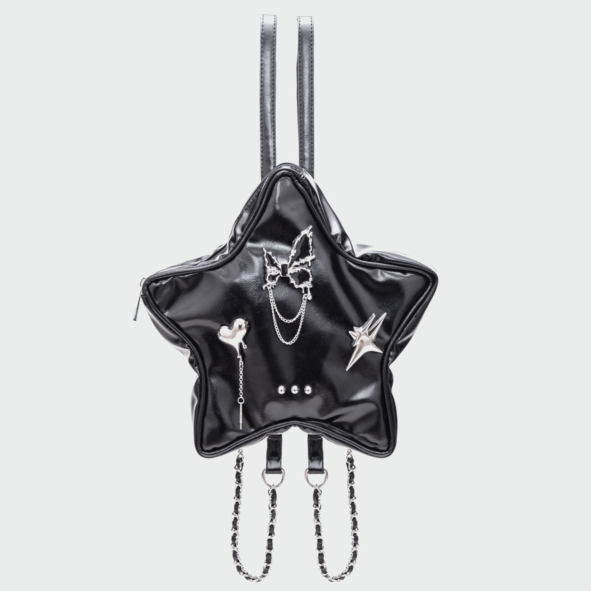 Y2k Gothic black star shape backpack