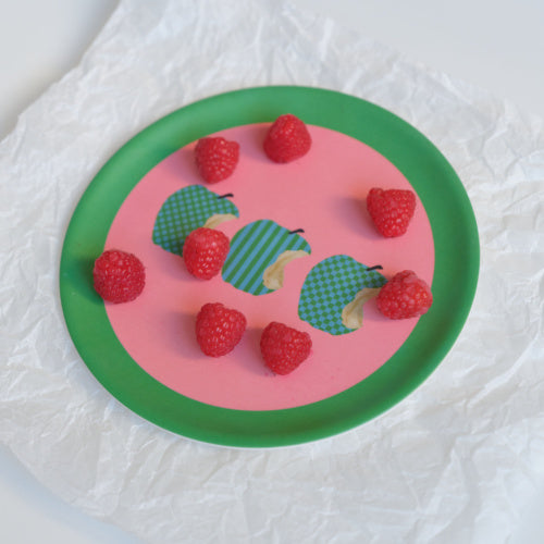 Apple Printed Eco-friendly Bamboo Fiber Plate
