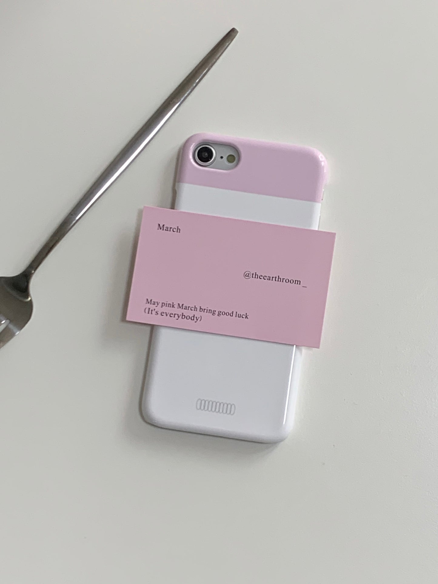 Pink and White Simple Phone Case