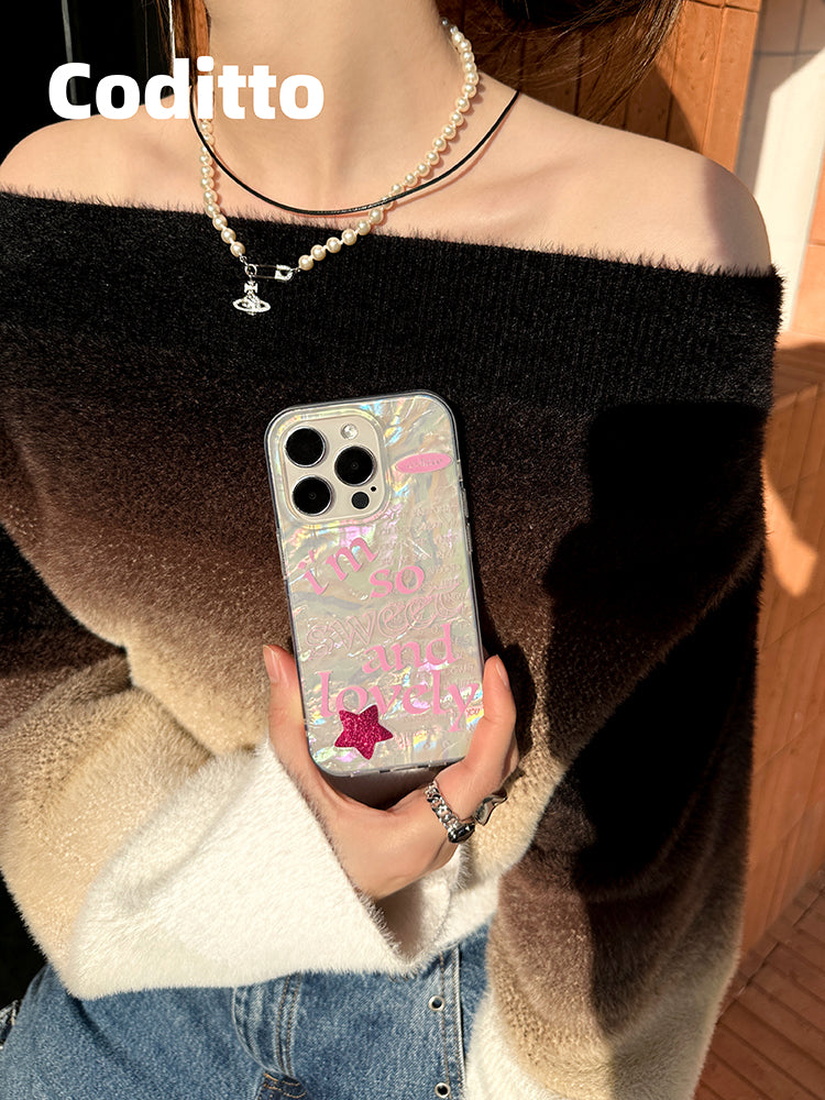 Pink Shinning Slogan Phone Case