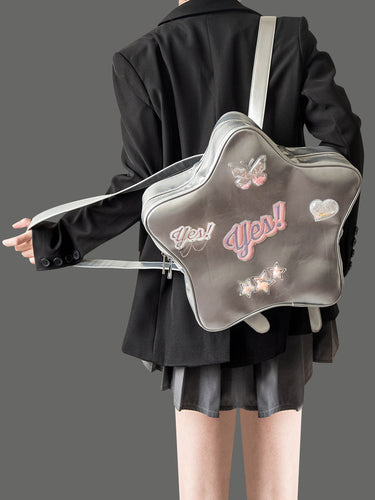 Butterfly Patch Star Shaped Shoulder Bag