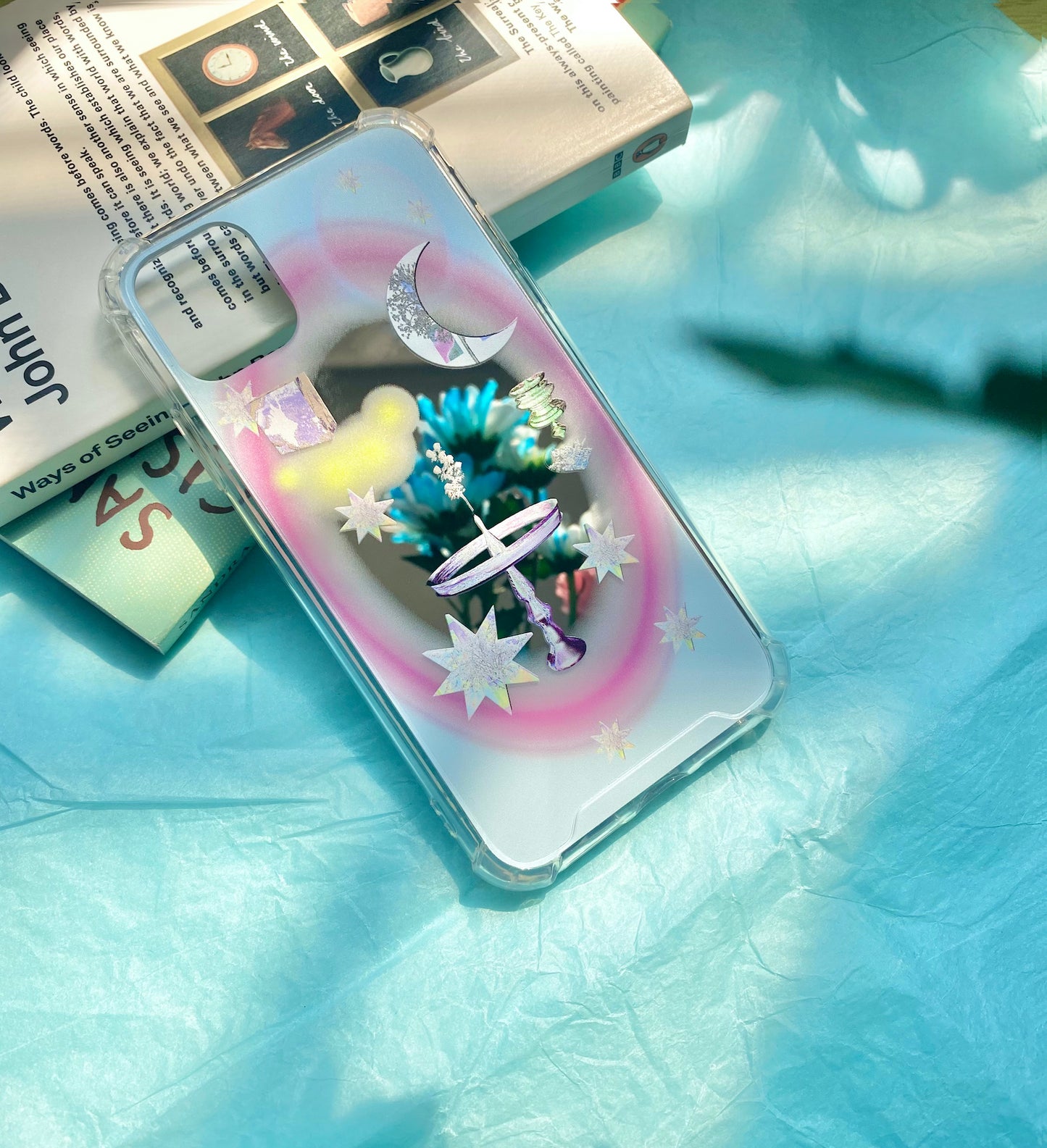 Y2k Purple Star Moon Mirror Phone Case