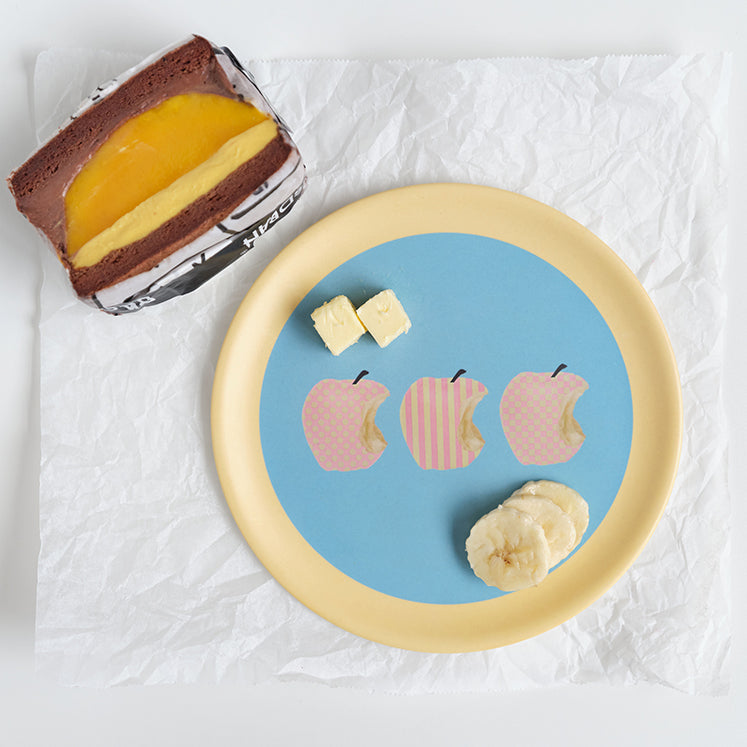 Apple Printed Eco-friendly Bamboo Fiber Plate