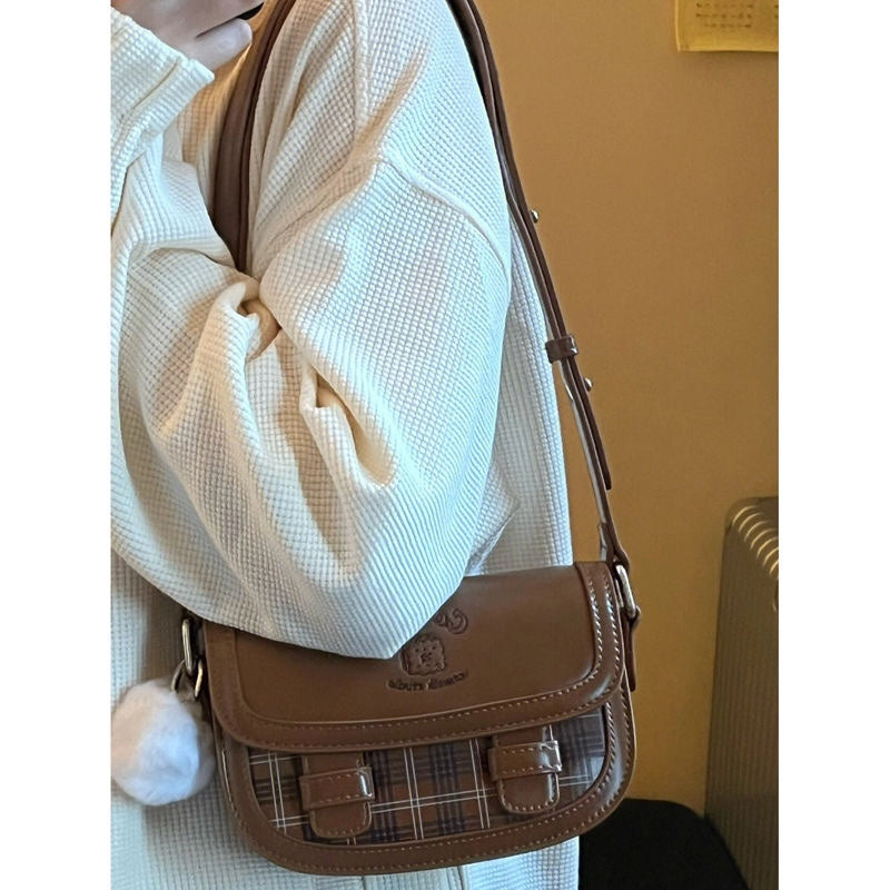 Plaid Bread Small Shoulder Bag