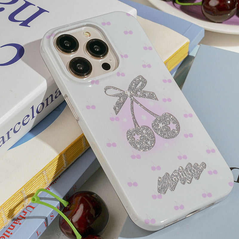 Glitter Cherry Pink Phone Case