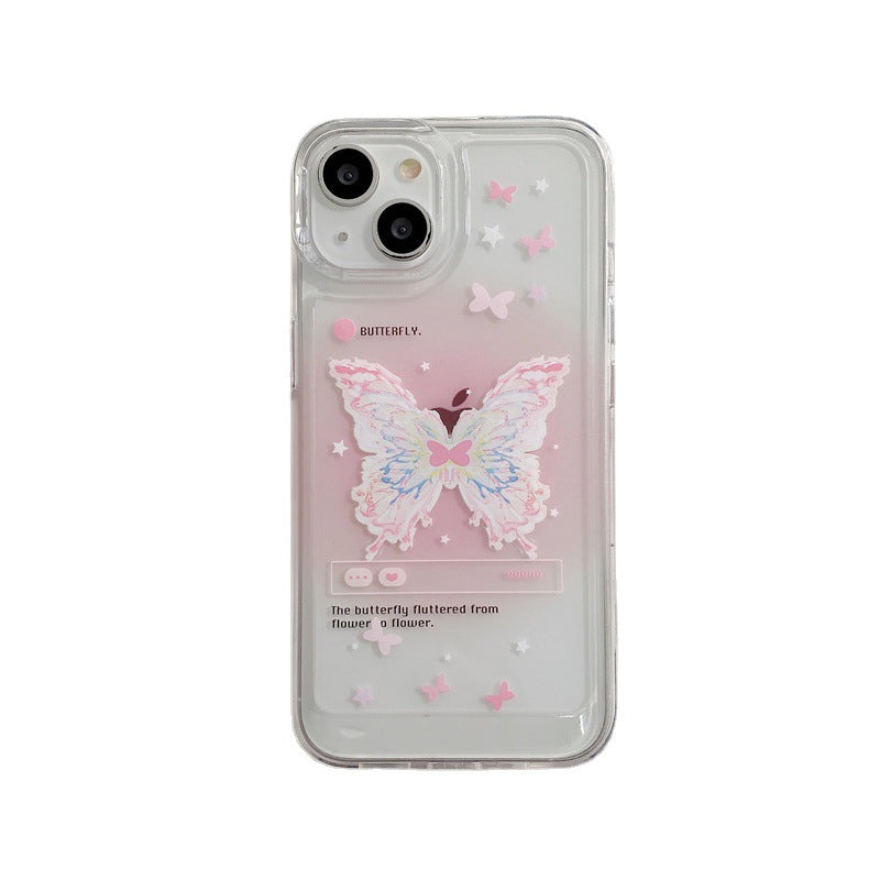 Blooming color butterfly Clear phone case