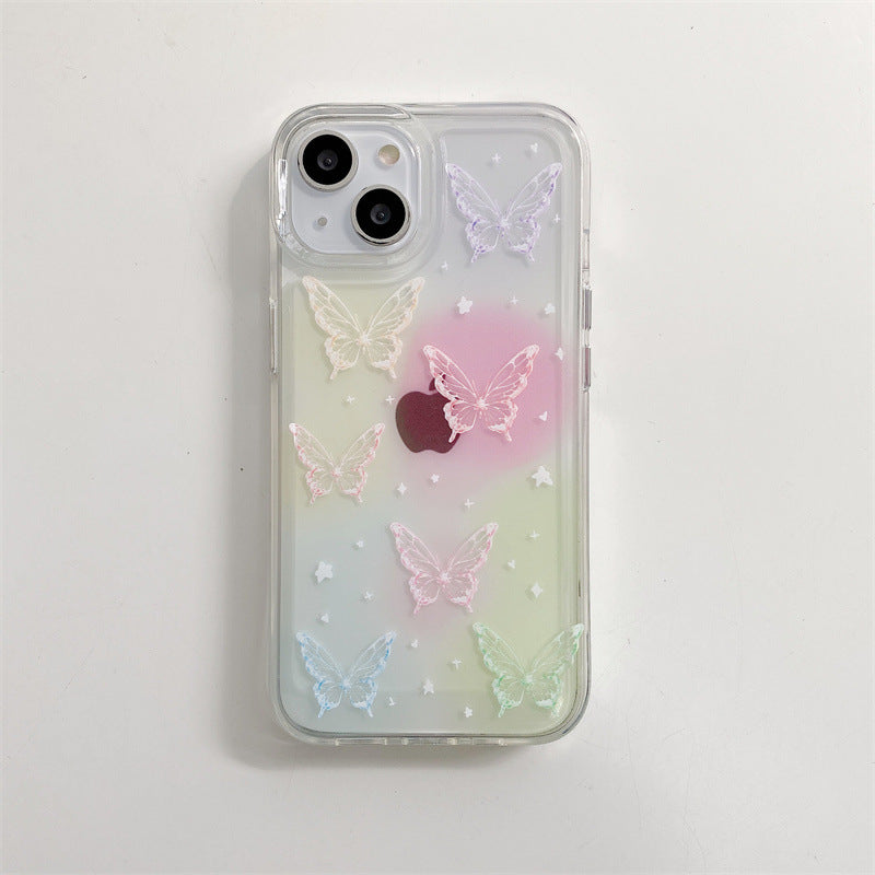 Blooming color butterfly Clear phone case