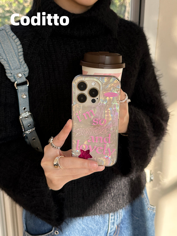 Pink Shinning Slogan Phone Case