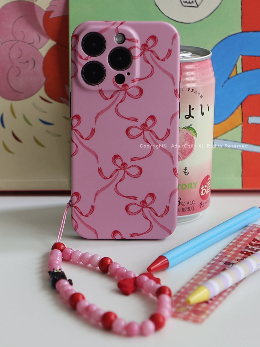 Gentle Pink Bow Phone Case | iPhone Case | Three Fleas Gentle Pink Bow Phone Case | iPhone Case | Three Fleas