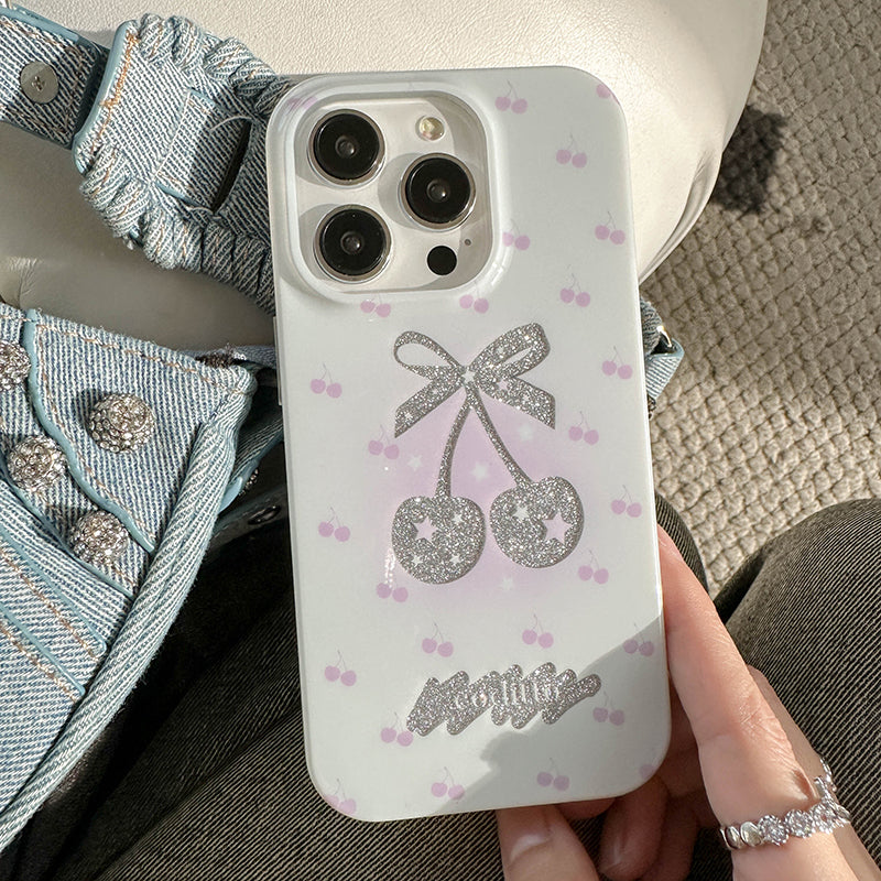 Glitter Cherry Pink Phone Case