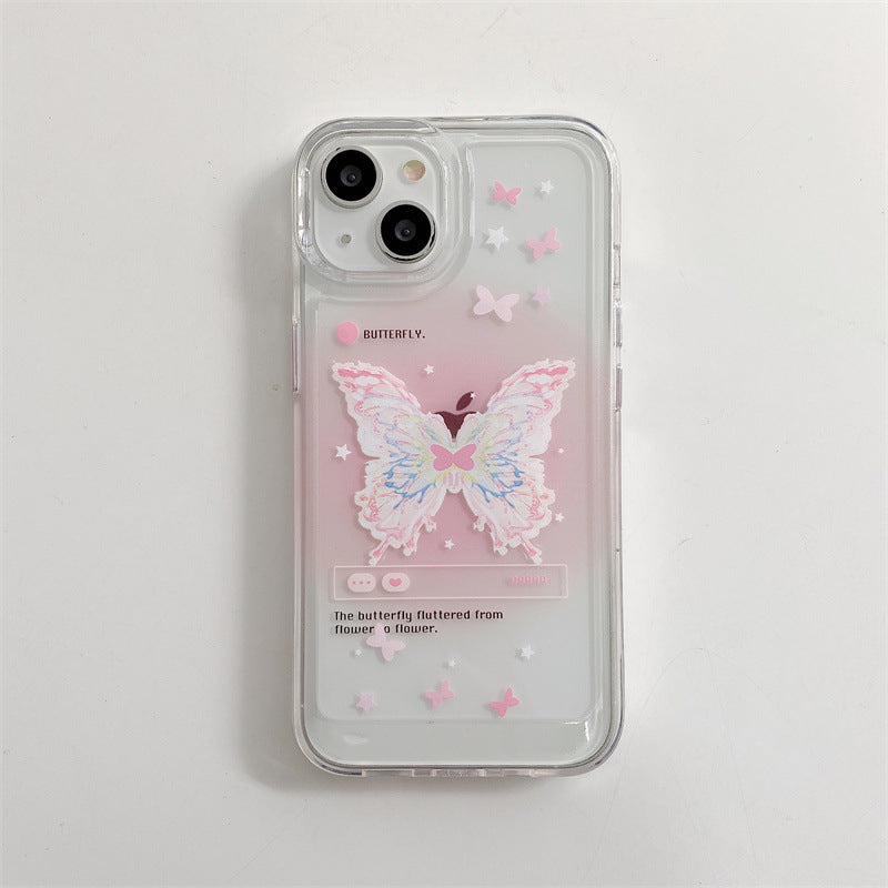 Blooming color butterfly Clear phone case