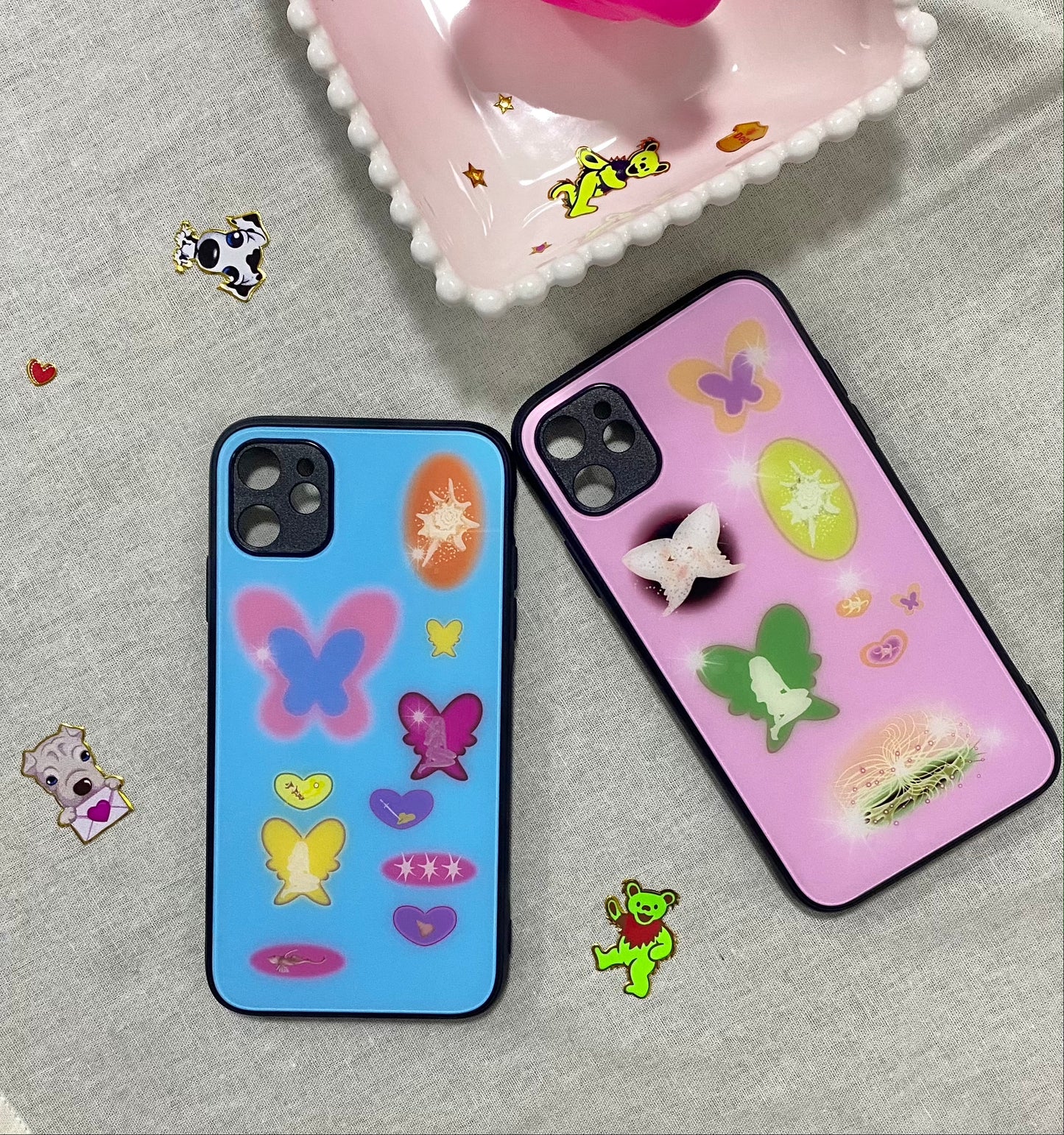 Y2K Pink Butterfly Cat Princess Phone Case