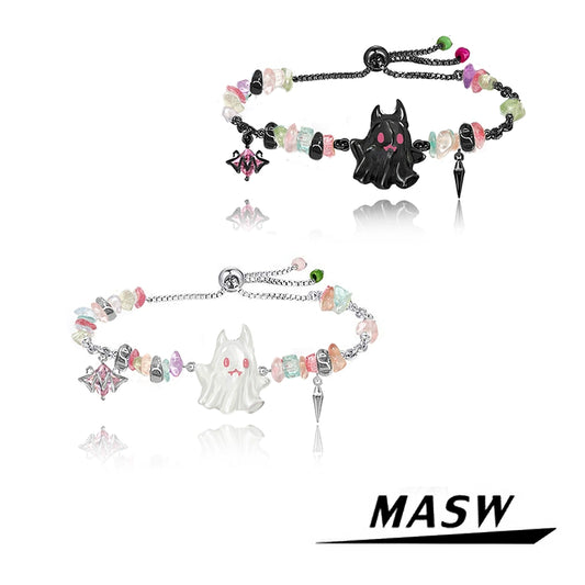 Black Pink Lovely Ghosts Bracelet