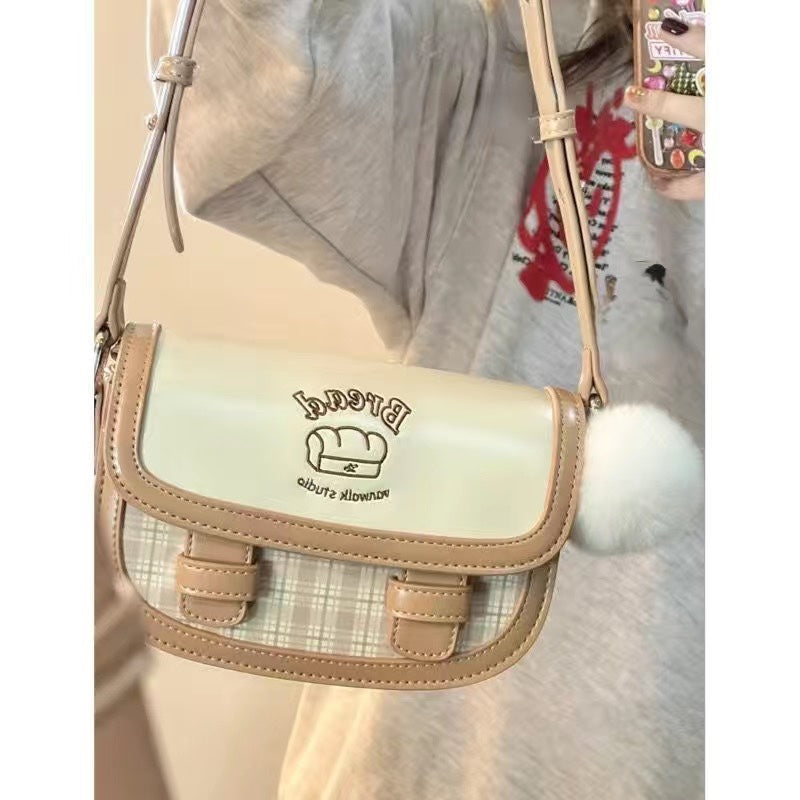 Plaid Bread Small Shoulder Bag