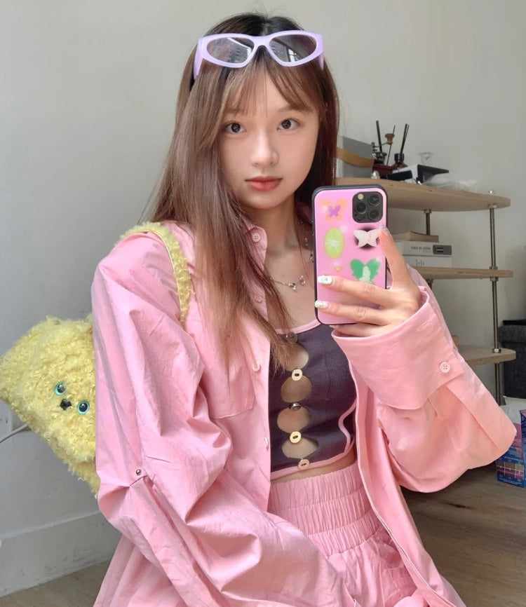 Y2K Pink Butterfly Cat Princess Phone Case