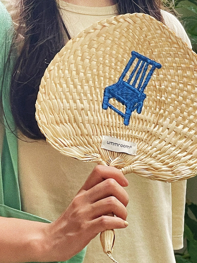 Original Handmade Cattail-leaf Embroidery Fan