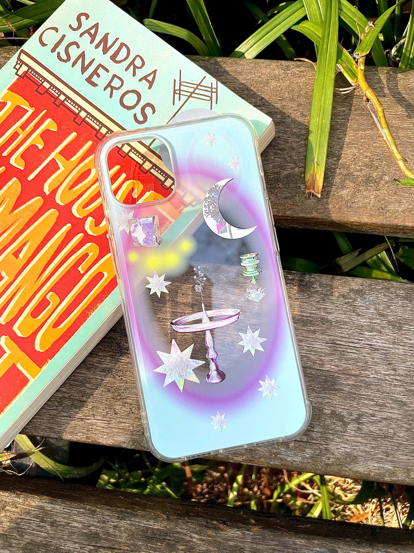 Pink Purple Star Moon Print Phone Case