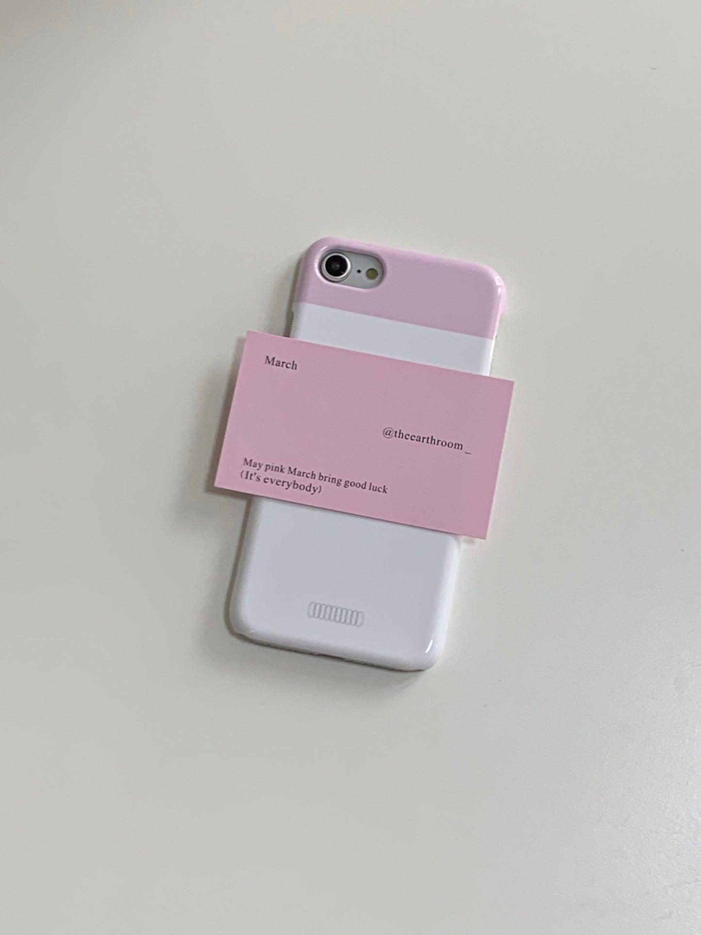 Pink and White Simple Phone Case