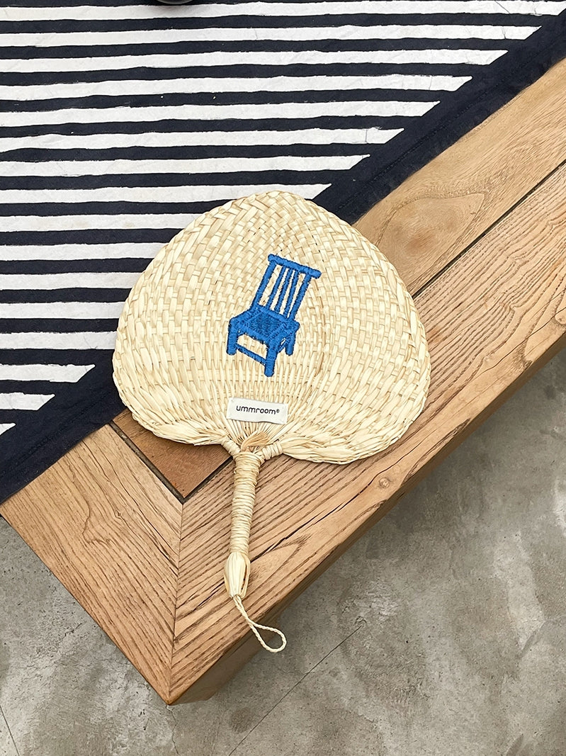 Original Handmade Cattail-leaf Embroidery Fan