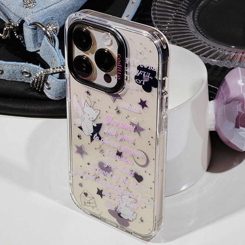 Angel Kitten Clear Phone Case