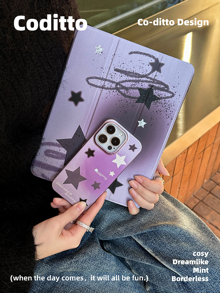 Purple Star Plating Phone Case