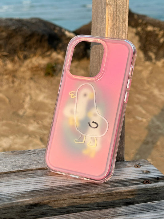 Pink Duck Printed Phone Case