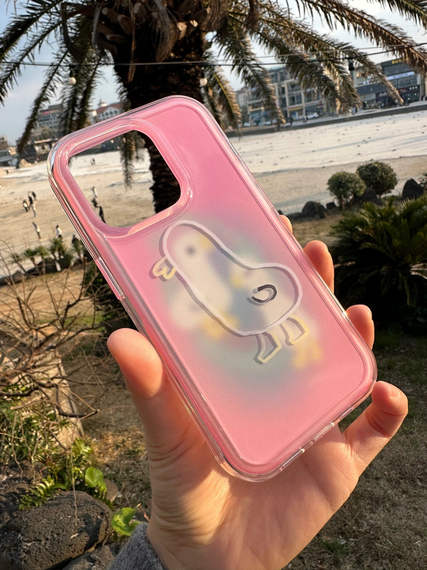 Pink Duck Printed Phone Case