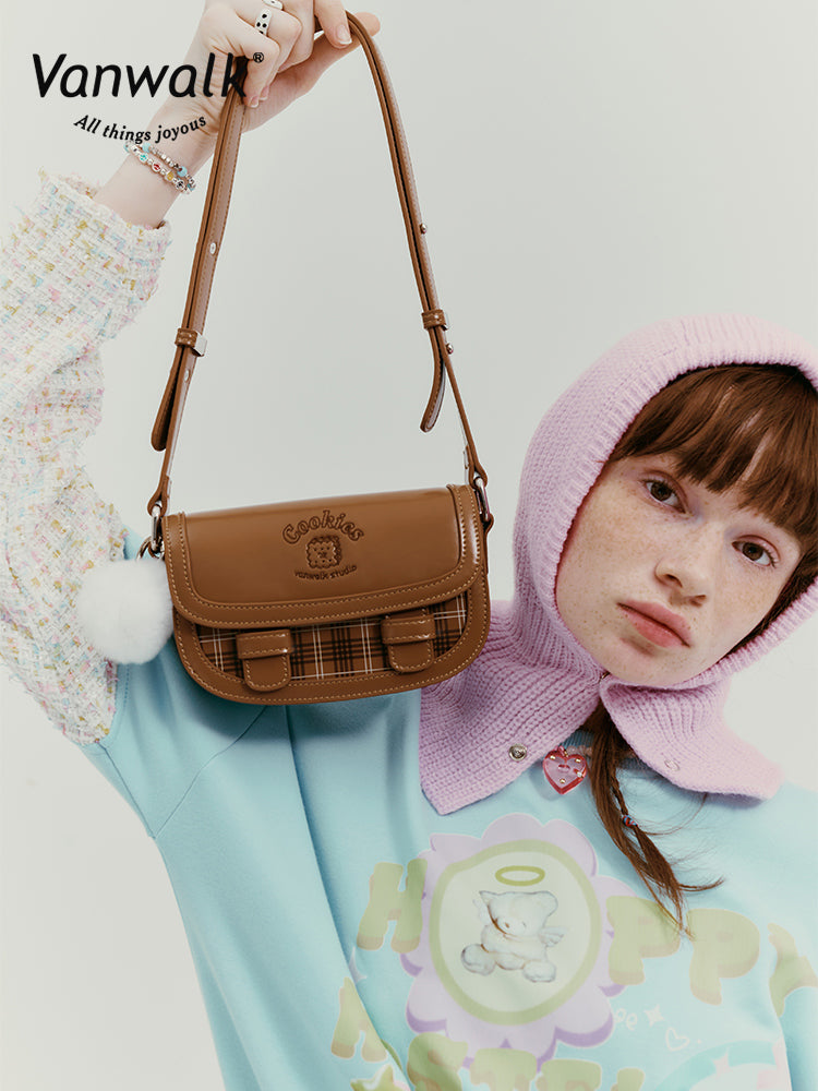 Plaid Bread Small Shoulder Bag